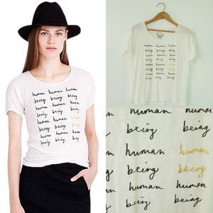 J. Crew Linen Tee | Human Being Tee Hugo Guinness